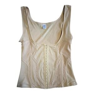 Unbranded Nude Open Front Hook and Eye Corset Body Shaper, Size 2X